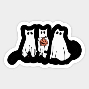 Halloween Ghost Cat Sticker